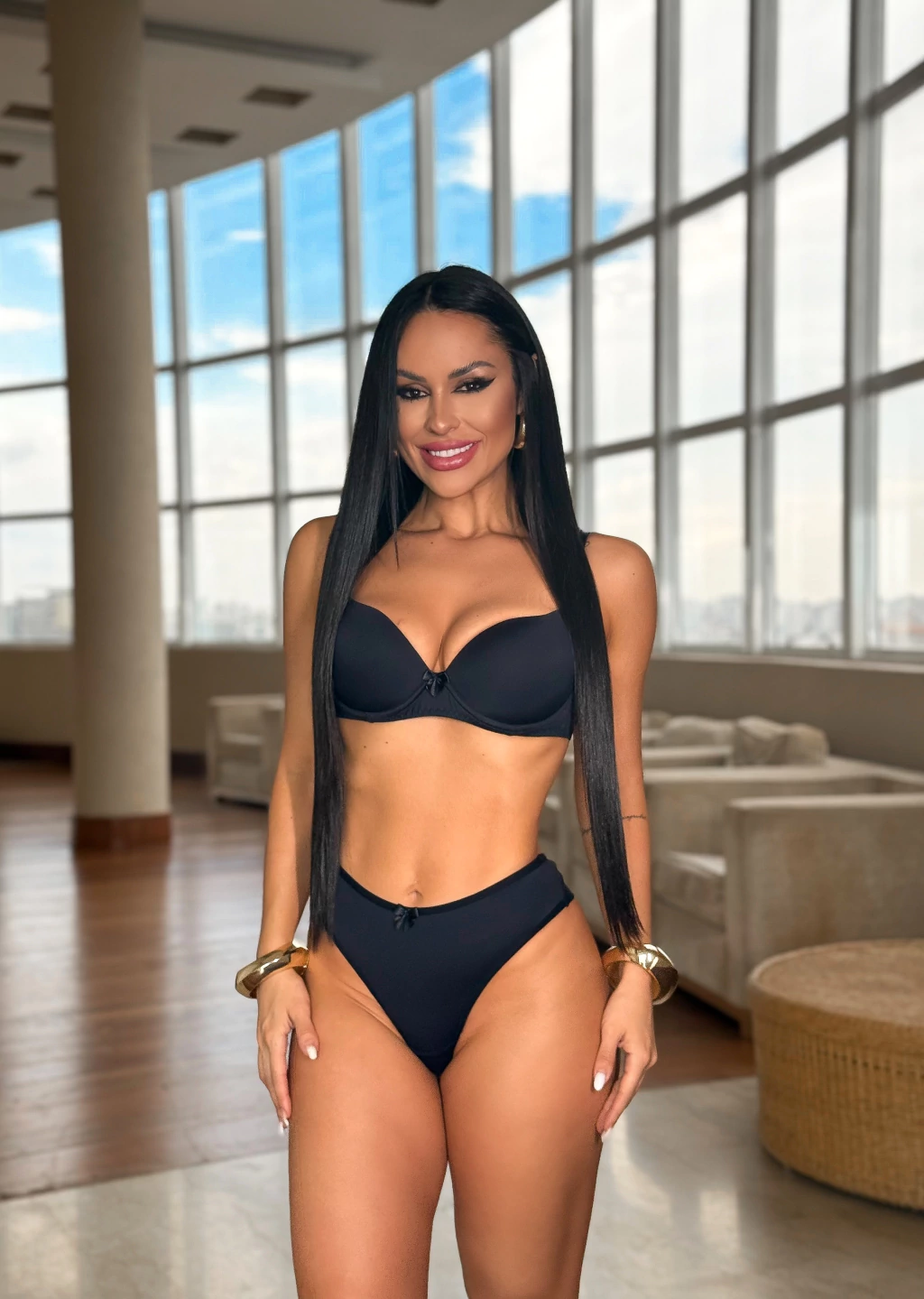 Conjunto de Microfibra Calcinha Fio Conforto